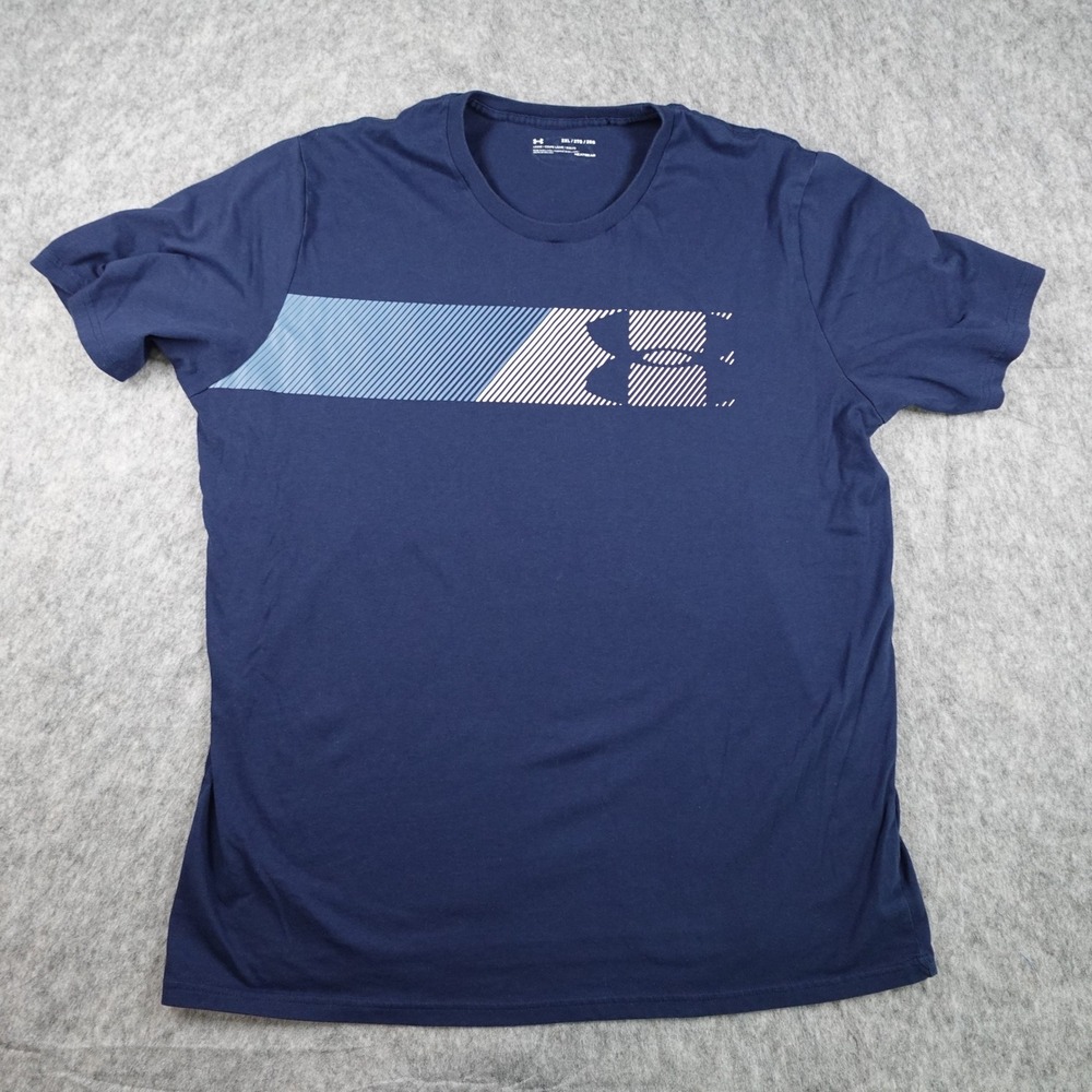 Under Armour Shirt Mens 2XL Navy Blue UA Fast Left Chest 2.0 Short Sleeve Crew